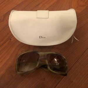 Dior Tortoise Logo Embellished Sunglasses